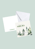 Julkort Winter Forest 15×15 cm inkl. kuvert 4-pack